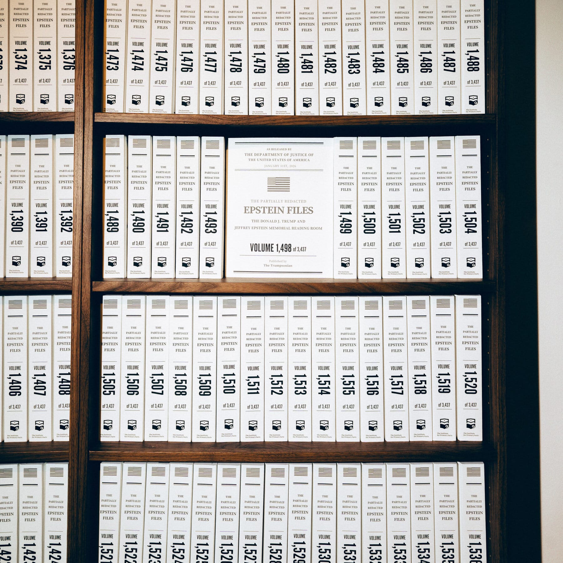 Want to See the Epstein Files in Print? Here Are the 3,437 Volumes.