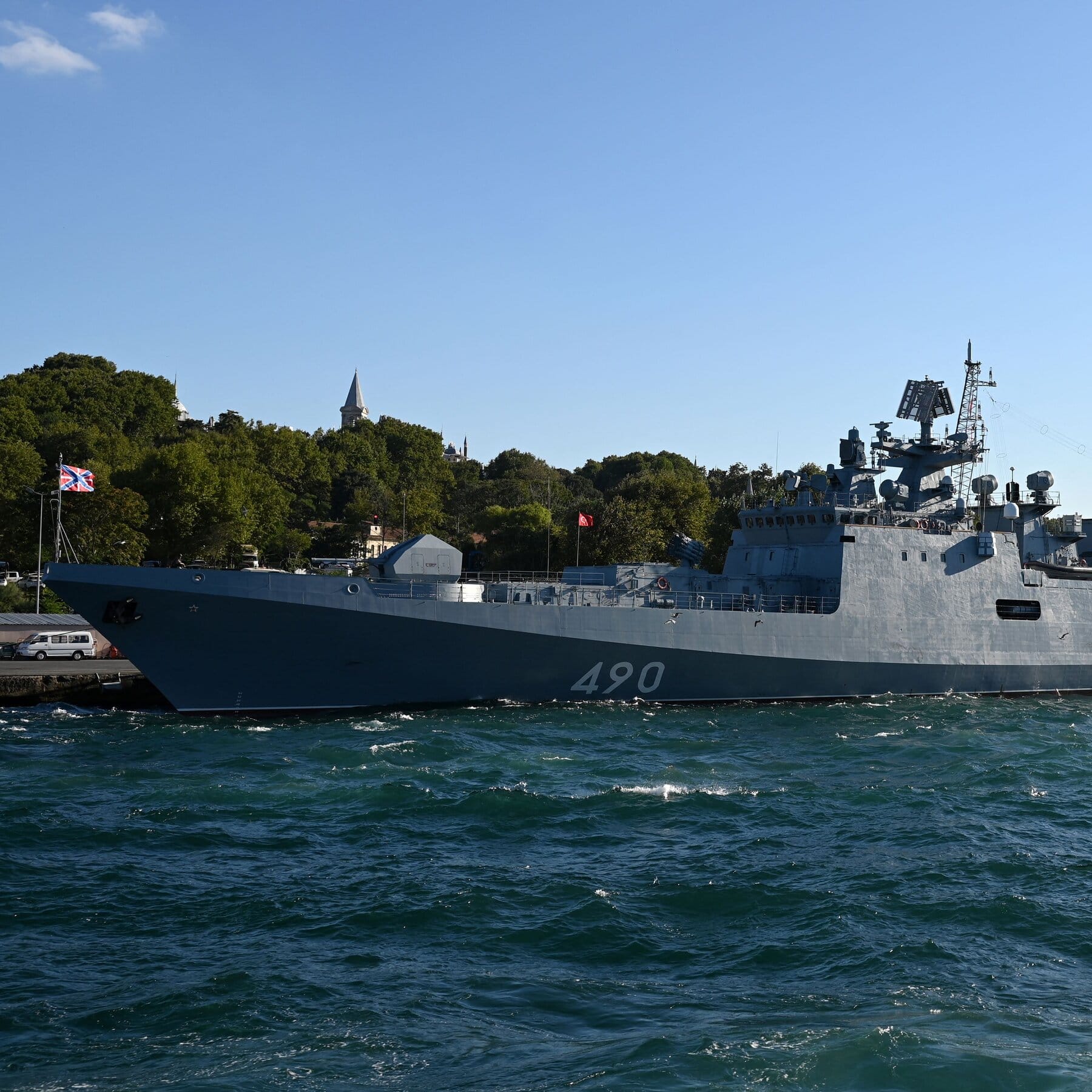 Russian Navy Ship Accused of Firing Warning Shots at U.K. Yacht